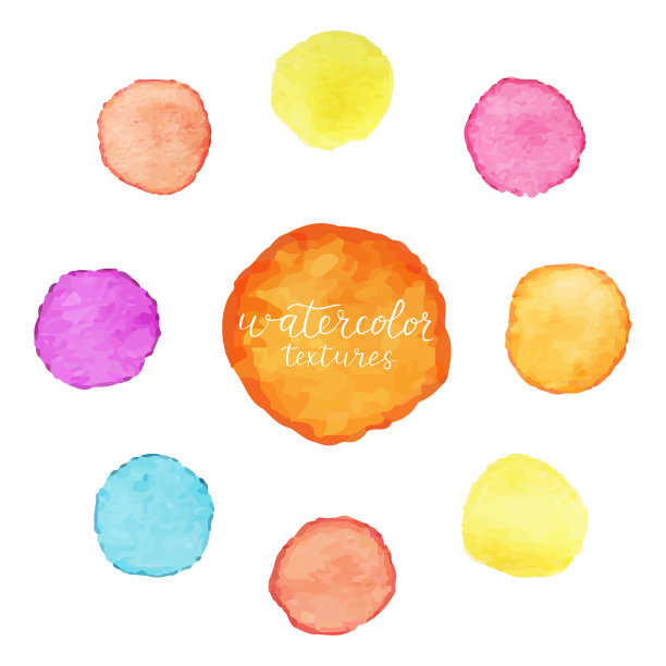 彩绘圈水彩画套图片下载