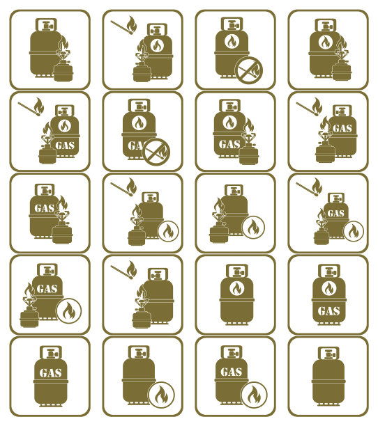 露营炉和煤气瓶图标图片下载