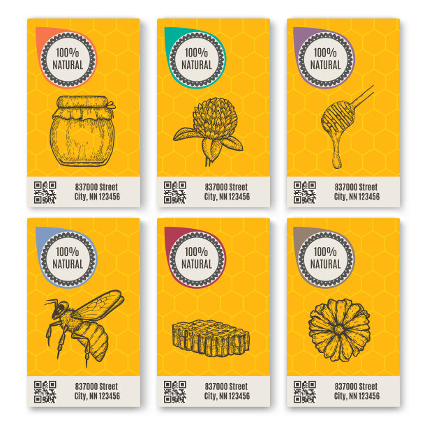 手绘蜂蜜剥皮器模板图片下载