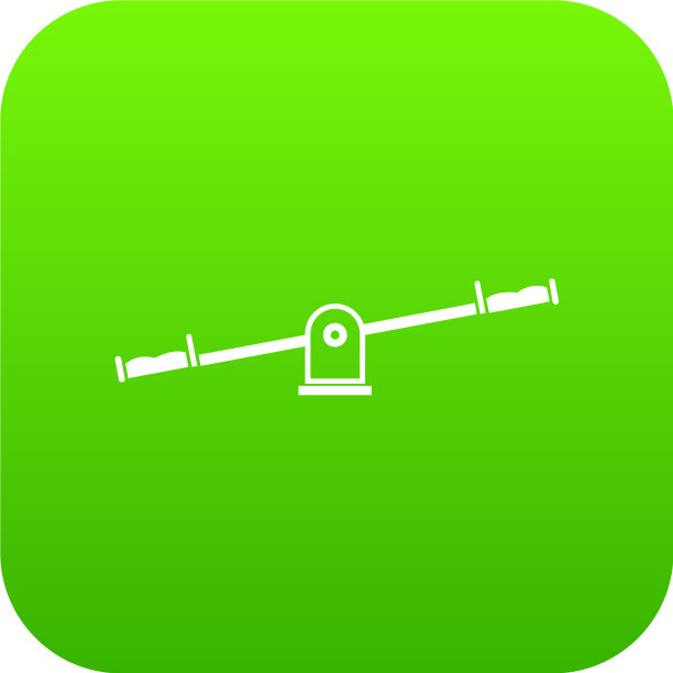 跷跷板图标数字绿色图片下载