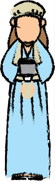 卡通男子东方马槽诞生王图片下载