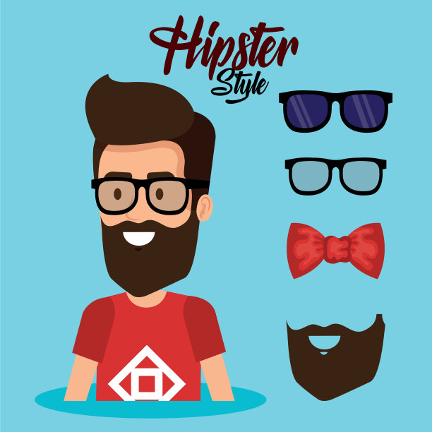 时髦风格的化身与配件图片下载