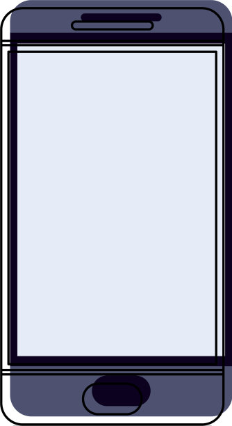 智能手机图标在水彩剪影在白色图片下载