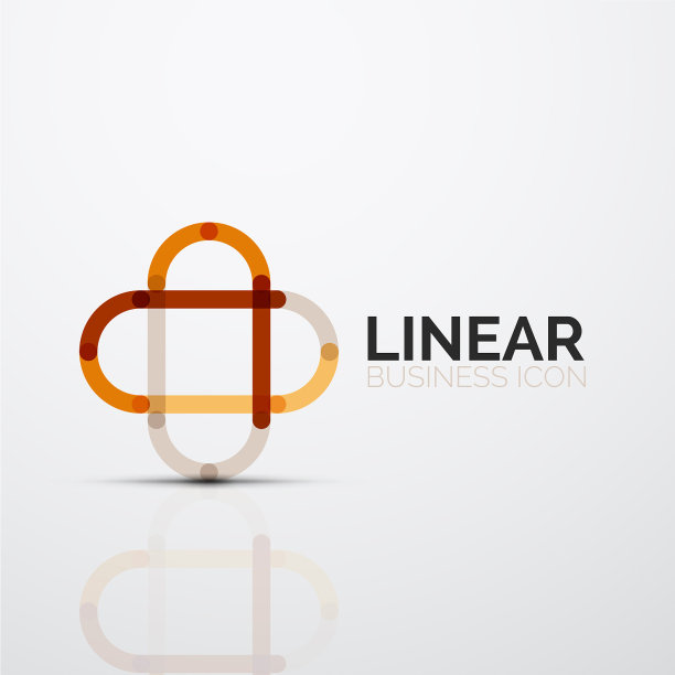 抽象的花朵或星星极简的线性图标图片下载