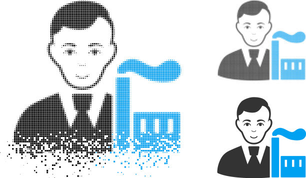 正在消失的像素半色调资本主义寡头图片下载