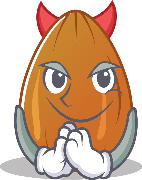 魔鬼杏仁坚果人物卡通图片下载