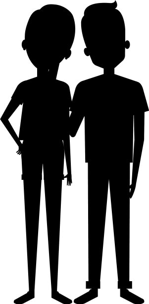 情侣剪影头像角色图片下载