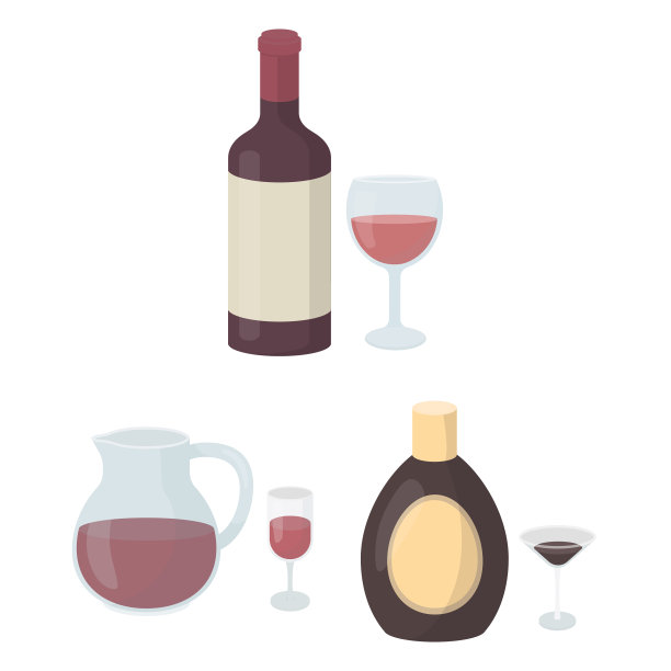 酒精卡通图标的类型集合图片下载