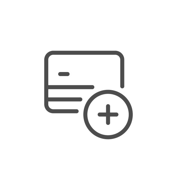 信用卡添加线条图标图片下载