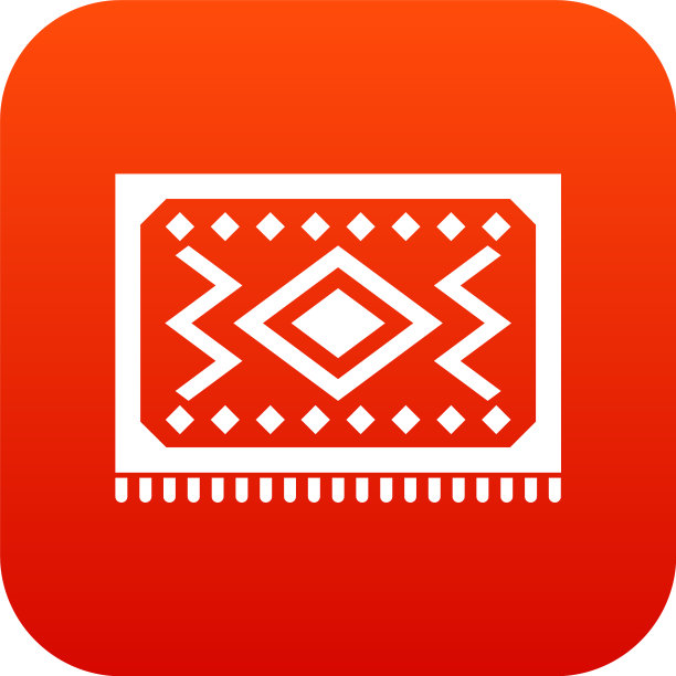 土耳其地毯图标数字红色图片下载