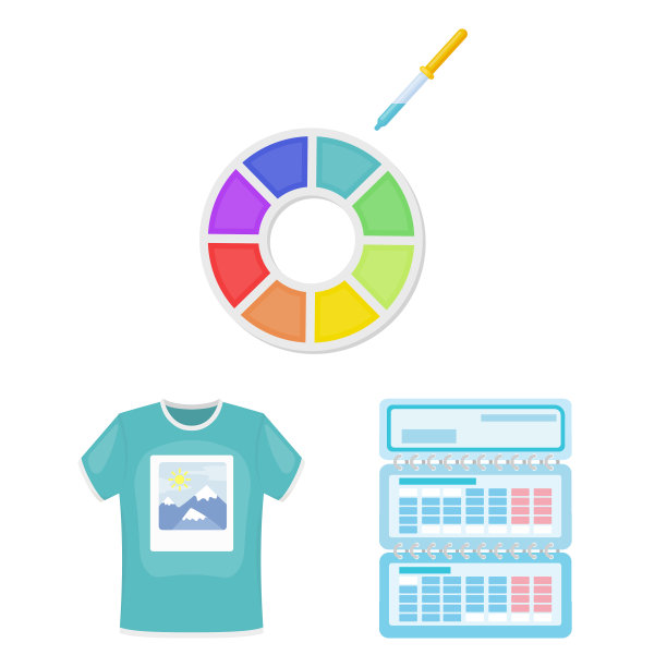 印刷产品卡通图标设置图片下载