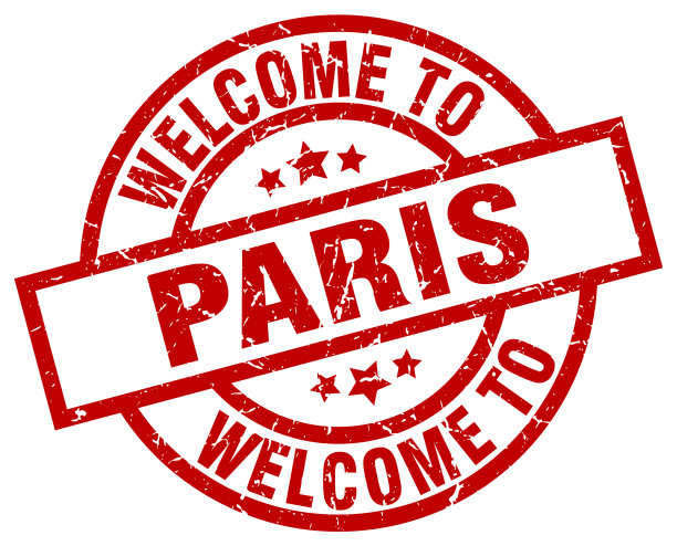 欢迎来到巴黎，红邮票图片下载