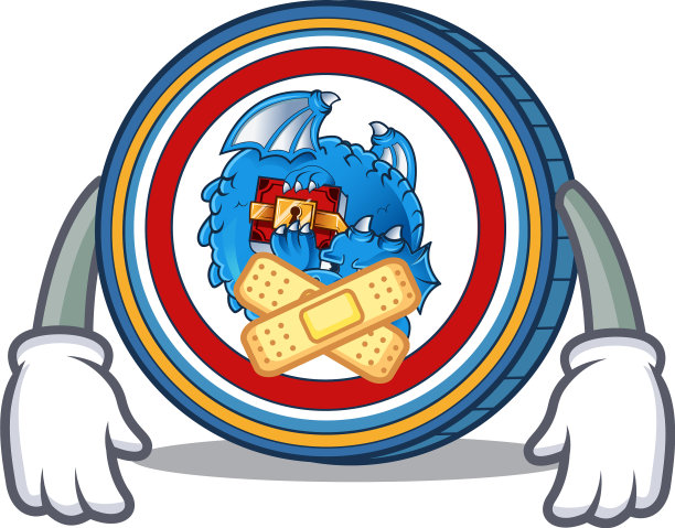 无声龙链币吉祥物卡通图片下载