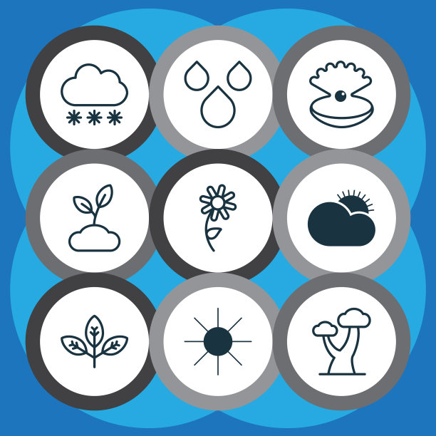 生态图标集收集的阳光天气图片下载