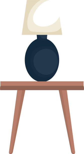 卧室台灯在桌子上图片下载