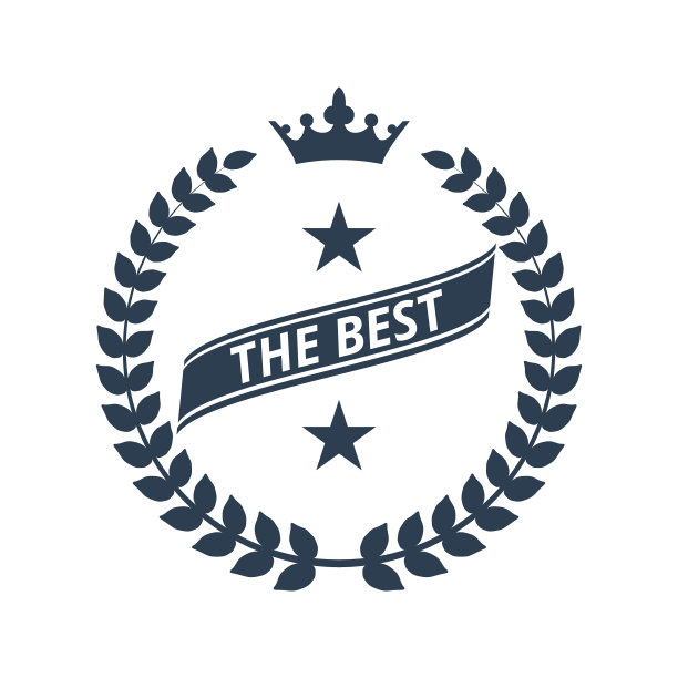 月桂花环图标上的白色背景图片下载