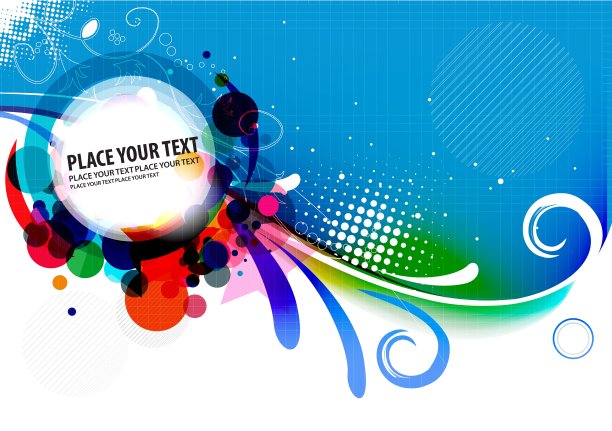 抽象彩旗设计图片下载