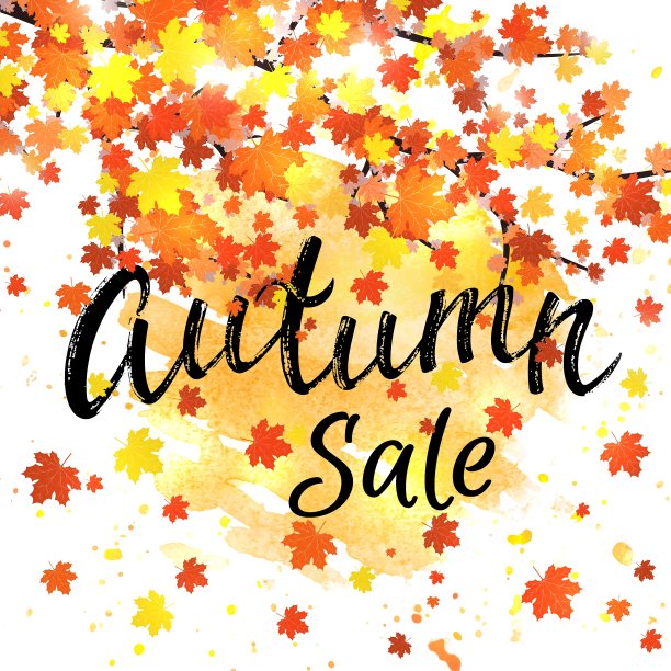 秋季促销标语季节性折扣图片下载