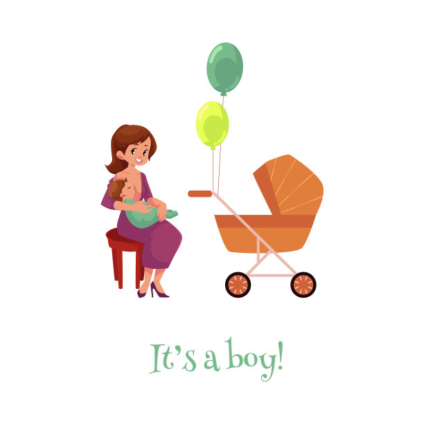 扁平的女孩和婴儿坐在椅子上图片下载