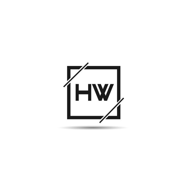 首字母HW标志设计模板图片下载