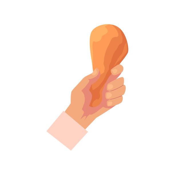 平手捧着鸡腿鼓槌图片下载