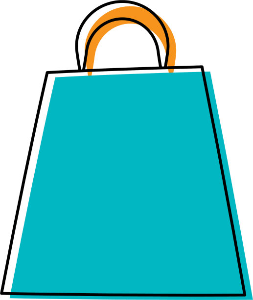 购物袋孤立卡通图片下载