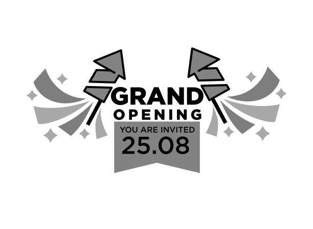 开幕式邀请函单色图片下载