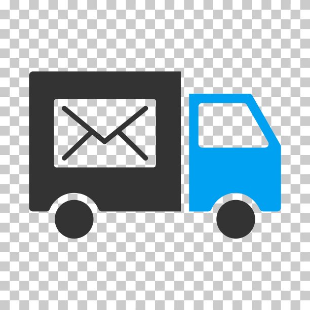 邮件投递厢式货车Eps图标图片下载