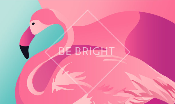 热带度假布局火烈鸟为网图片下载