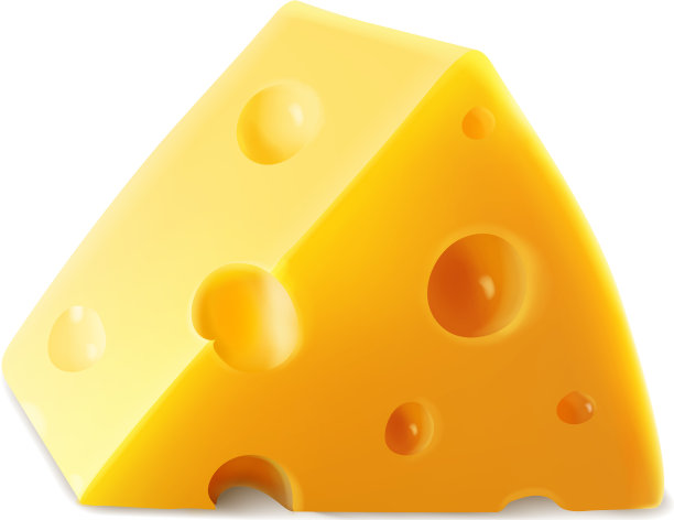 有孔的三角形乳酪块图片下载