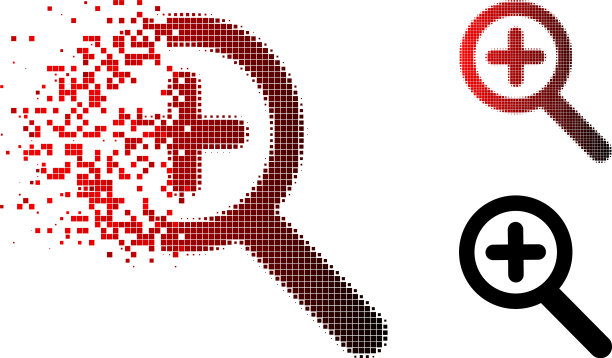 消散虚线半色调放大图标图片下载