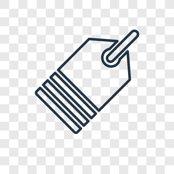 衣服标签概念线性图标孤立上图片下载