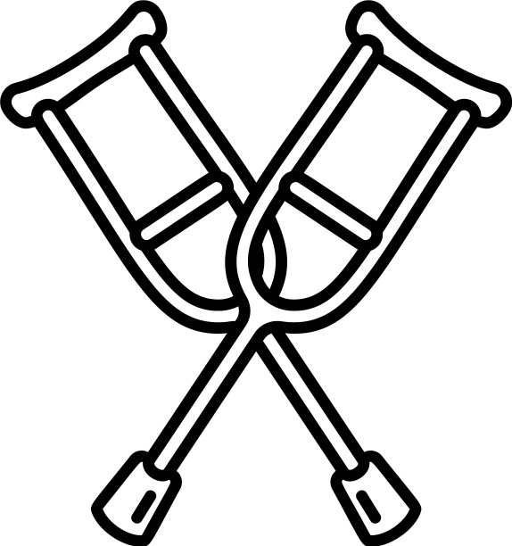 拐杖图标轮廓风格图片下载