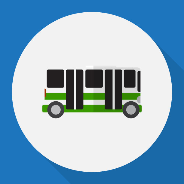 公共汽车平面上的车辆标志图片下载