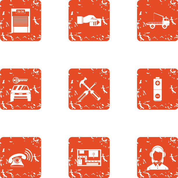 停车定位图标设置垃圾摇滚风格图片下载