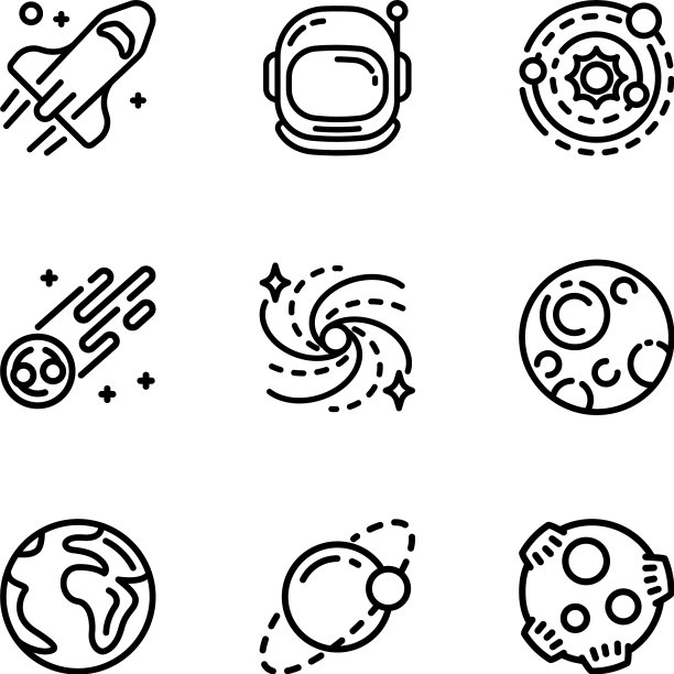 星空银河图标轮廓图片下载