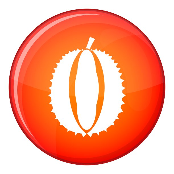 榴莲图标平面风格图片下载