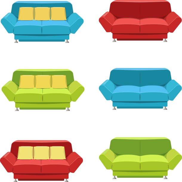 平面沙发图标集图片下载
