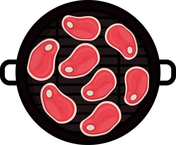 隔离烧烤和肉类设计图片下载