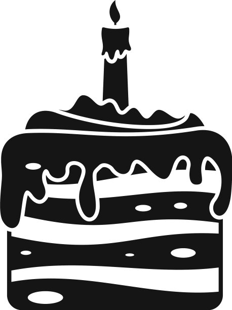 甜蛋糕图标简约风格图片下载