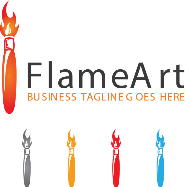 火焰艺术标志设计图片下载