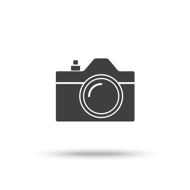 单反相机图标孤立在白色背景图片下载