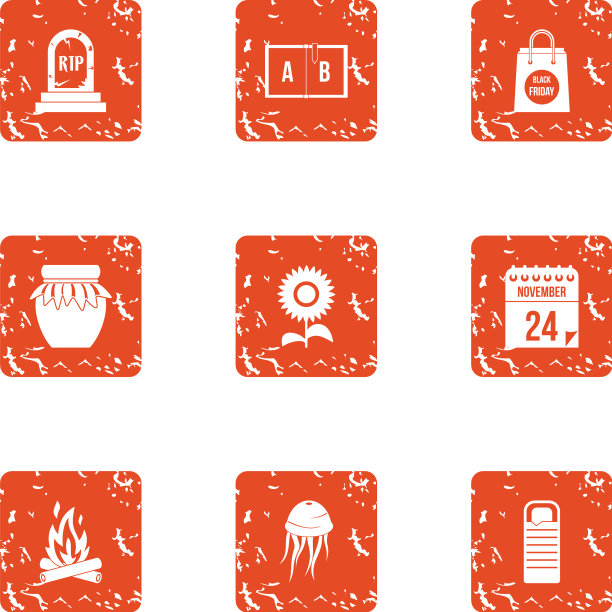 魔术休息图标设置垃圾摇滚风格图片下载