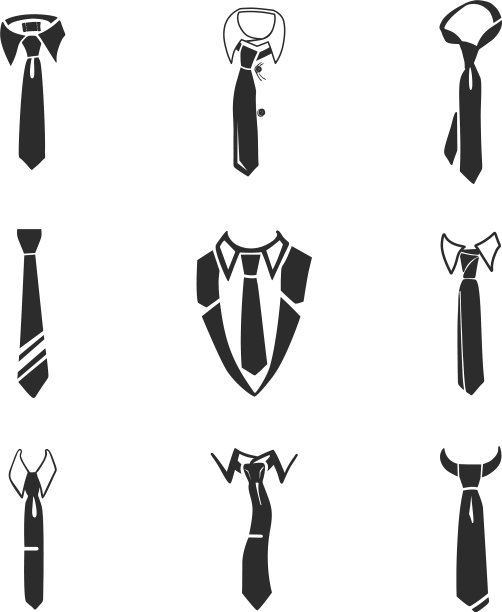 领带图标设置简单风格图片下载