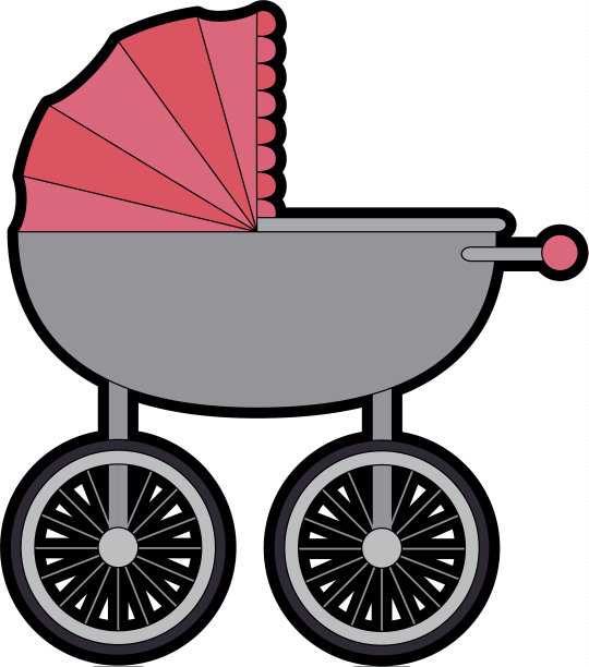 婴儿车隔离图标图片下载