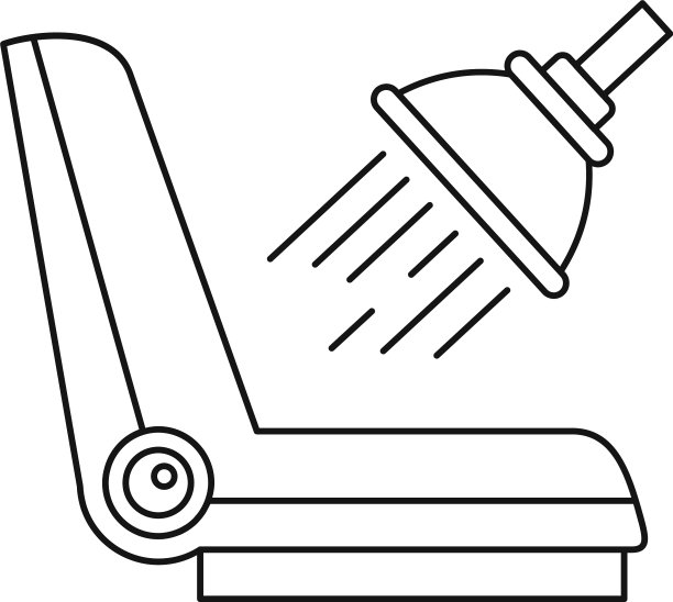 汽车椅清洁图标轮廓风格图片下载