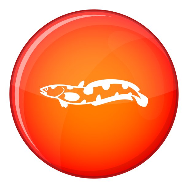 无政府鱼图标平面风格图片下载