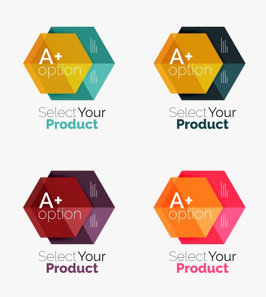 商业几何布局与选项文本图片下载