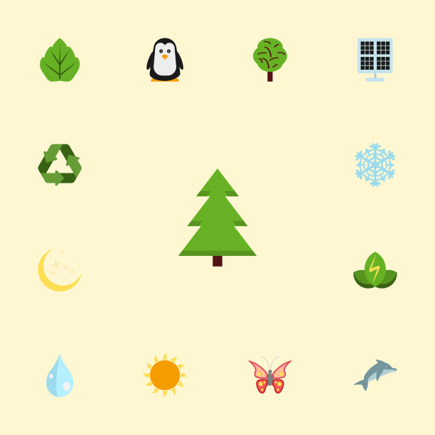 平面图标、夜树养护等图片下载