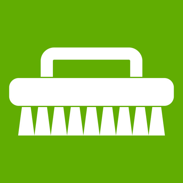 清洁刷图标绿色图片下载